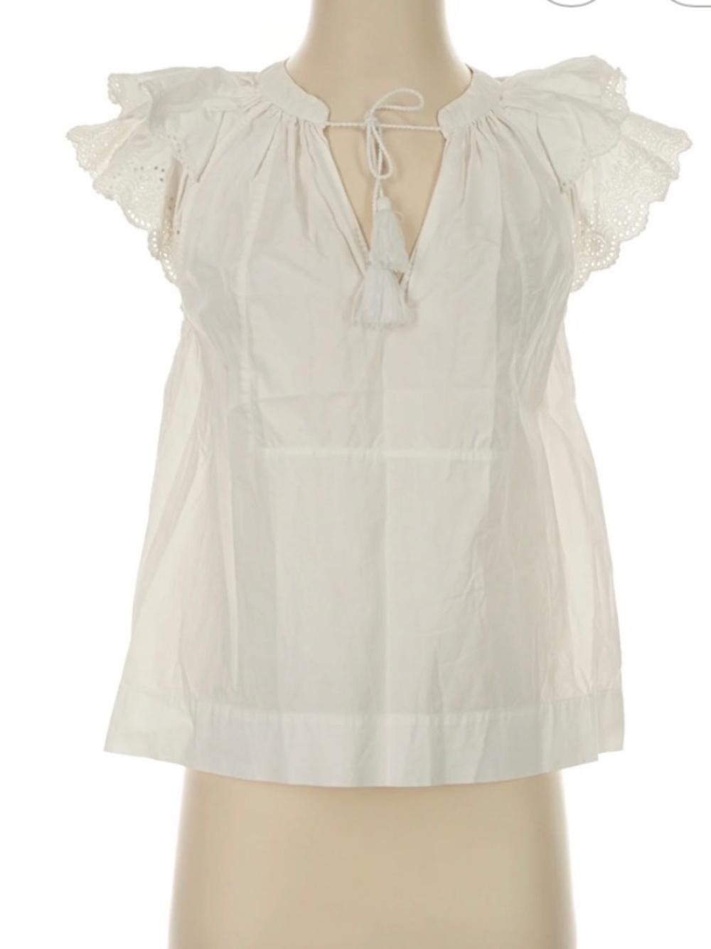 Ulla Johnson Kosta top, white 100% cotton, size 6